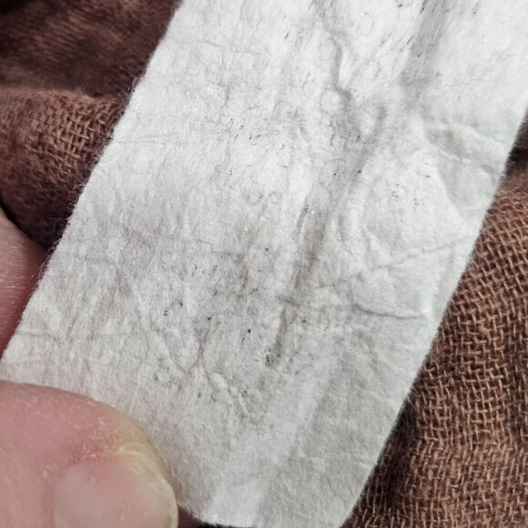 Bucket List Brown Gauzy Jumpsuit Overall Adjustable Straps Wide Legs Oversized S - Picture 4 of 13